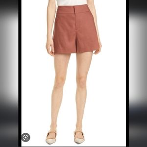 Club Monaco linen blend high rise shorts